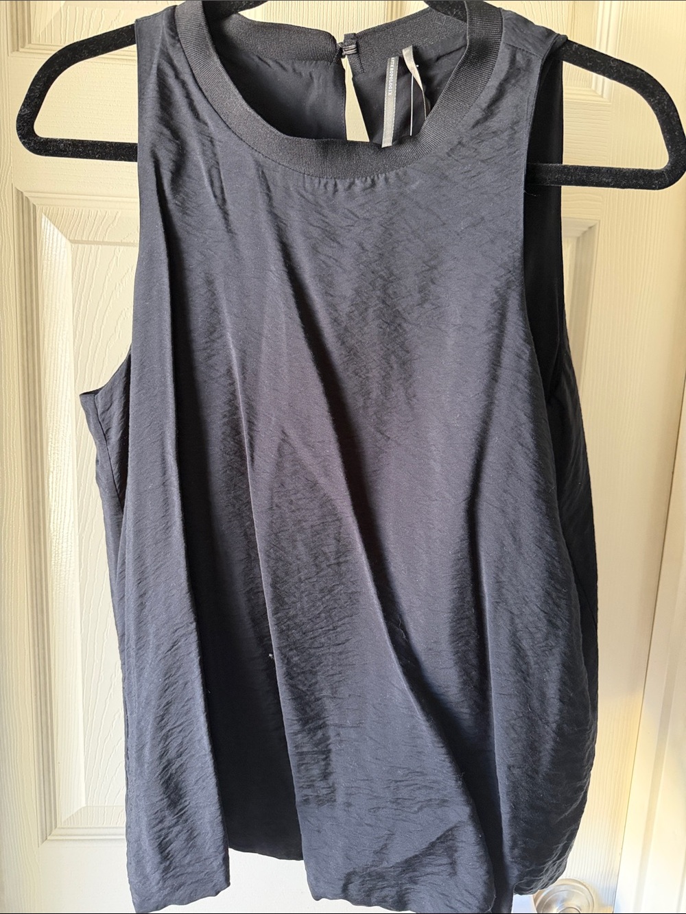 NWT Anthro Women's Sleeveless Black Bubble Tank Top